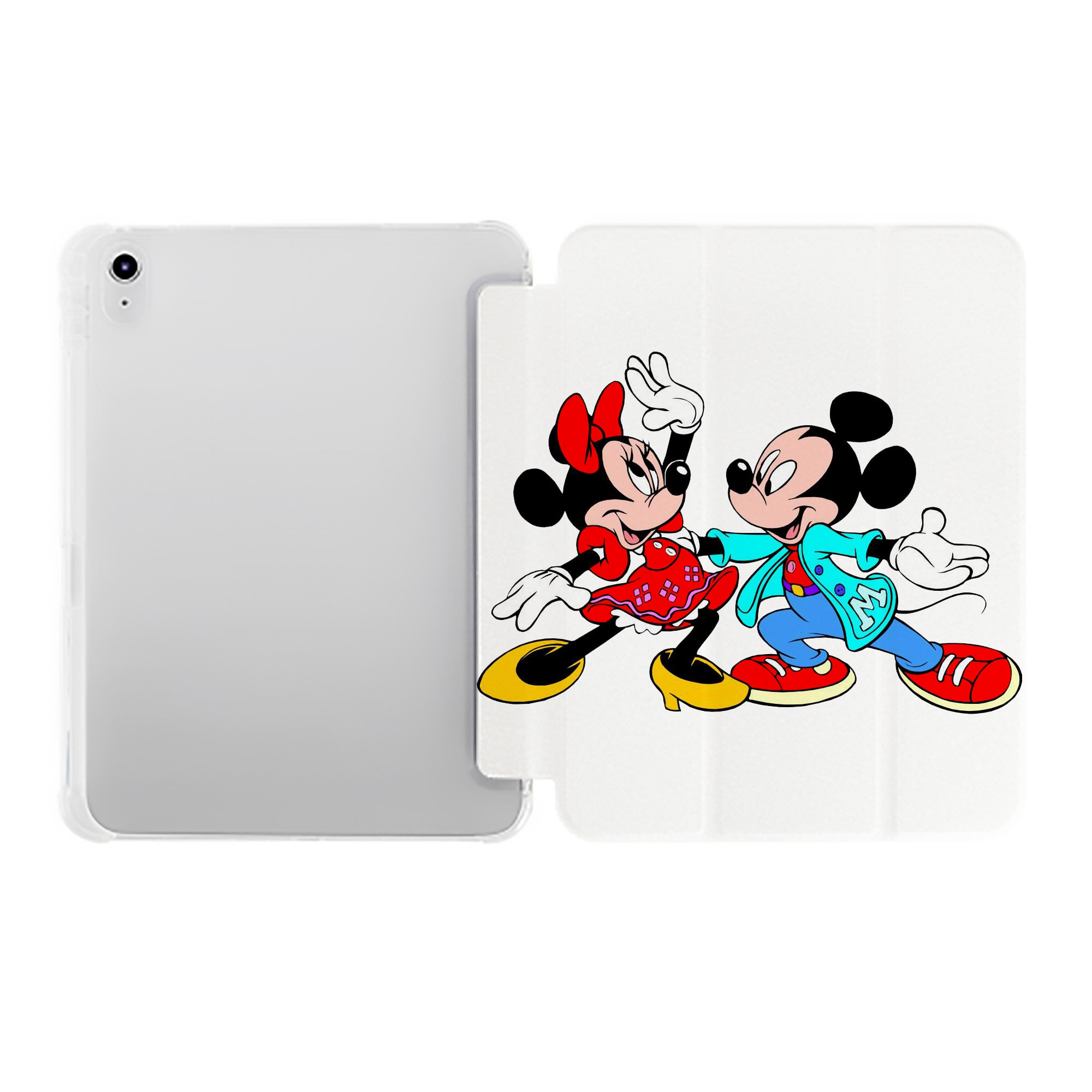 （画像用） ミッキーマウス Mickey Mouse IPad ケース ペン収納付き 三つ折りスタンド PUレザー×シリコン 対応機種9.5/10.5/10.9インチ